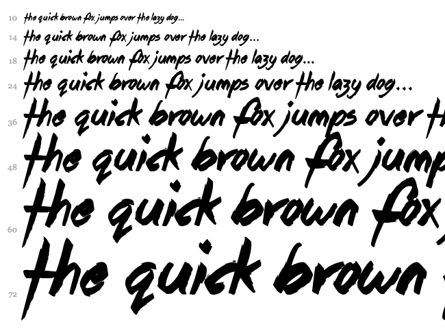 Blah font waterfall